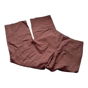J. Jill Linen Blend Wide Leg Pants in Rust